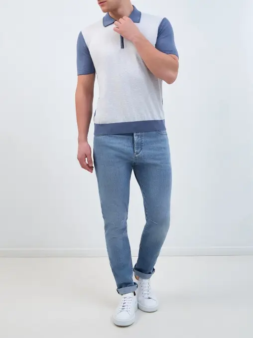 Поло хлопковое BERTOLO LUXURY MENSWEAR