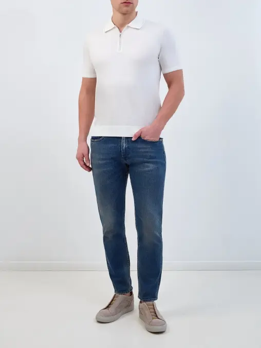 Поло хлопковое BERTOLO LUXURY MENSWEAR