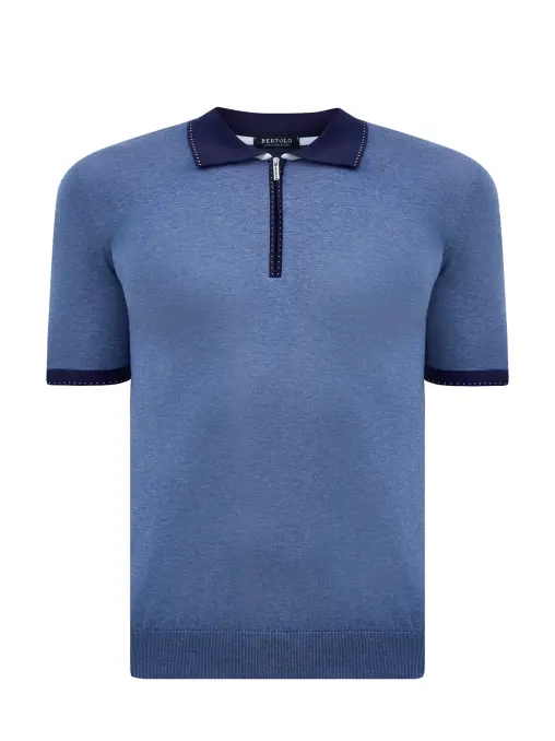Поло хлопковое BERTOLO LUXURY MENSWEAR