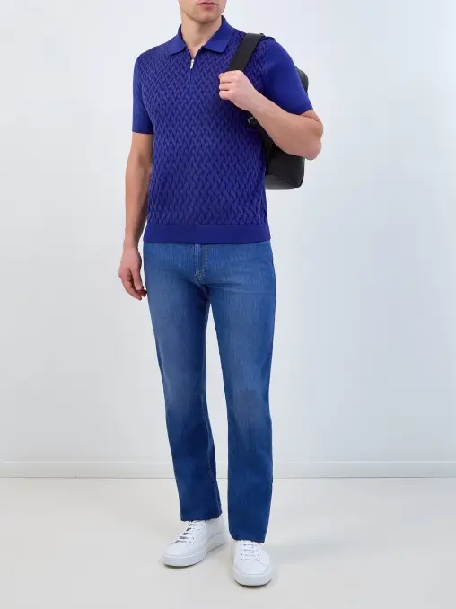 Поло хлопковое BERTOLO LUXURY MENSWEAR