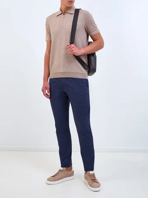 Поло хлопковое BERTOLO LUXURY MENSWEAR