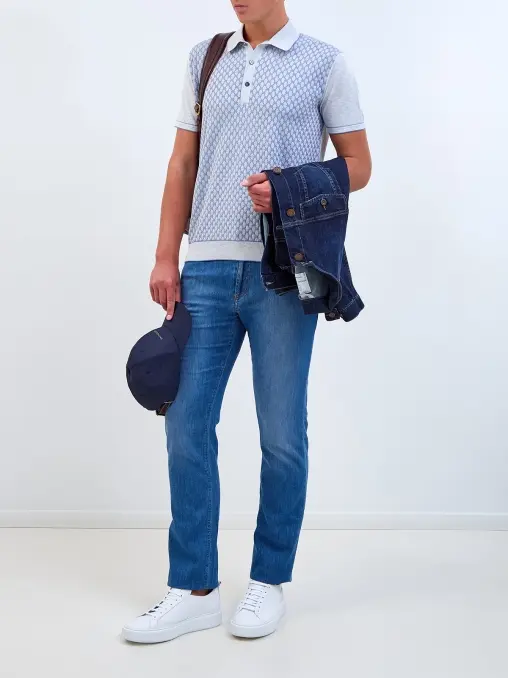 Поло хлопковое BERTOLO LUXURY MENSWEAR