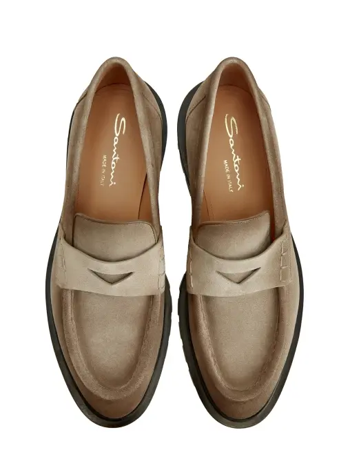 Лоферы замшевые SANTONI