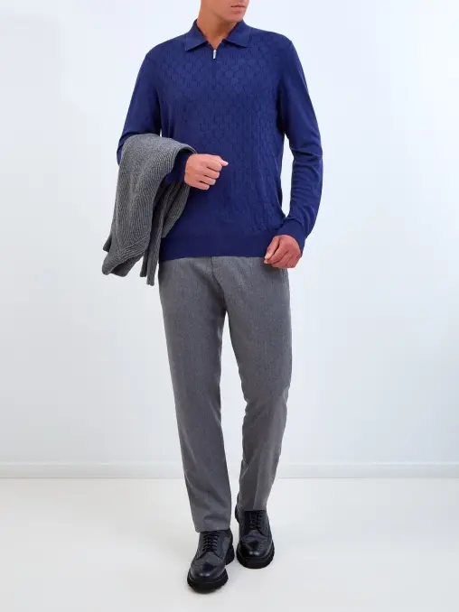 Брюки шерстяные BERTOLO LUXURY MENSWEAR