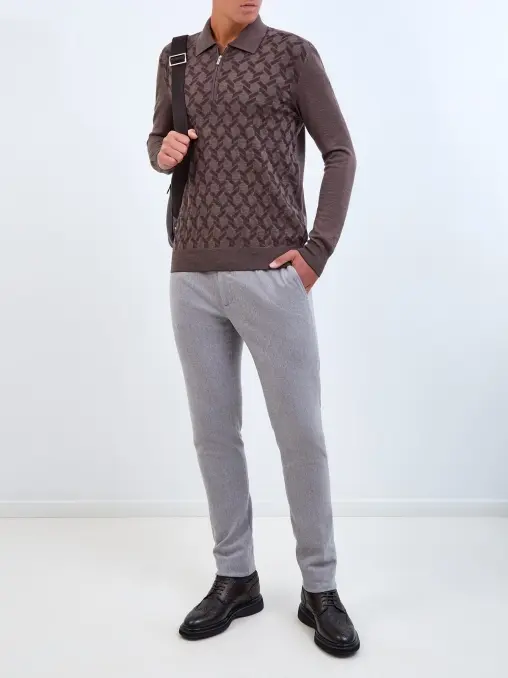 Поло шерстяное BERTOLO LUXURY MENSWEAR