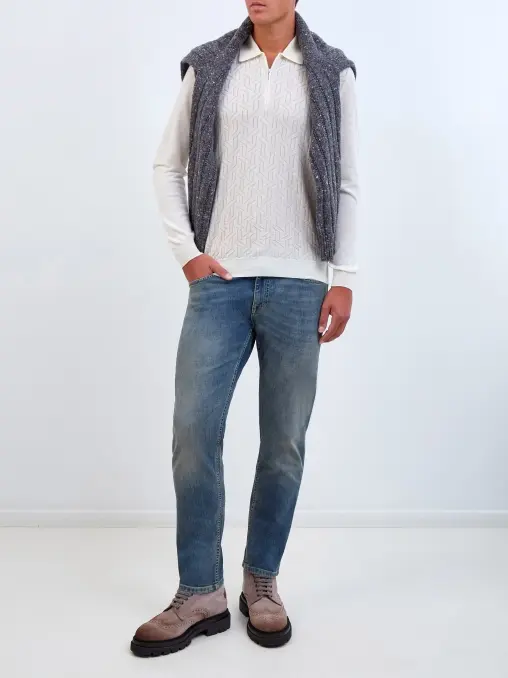 Поло шерстяное BERTOLO LUXURY MENSWEAR