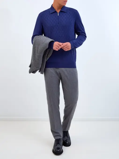 Поло шерстяное BERTOLO LUXURY MENSWEAR