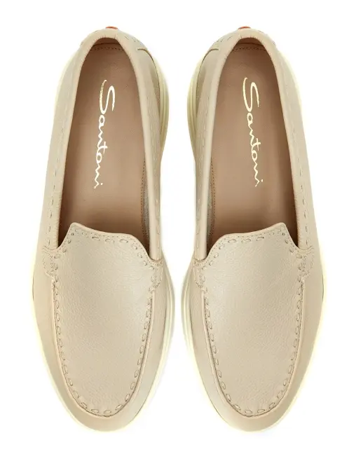 Лоферы кожаные SANTONI