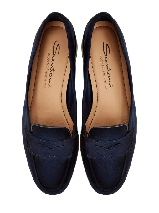 Лоферы замшевые SANTONI