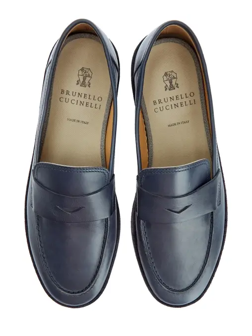 Мокасины кожаные BRUNELLO CUCINELLI
