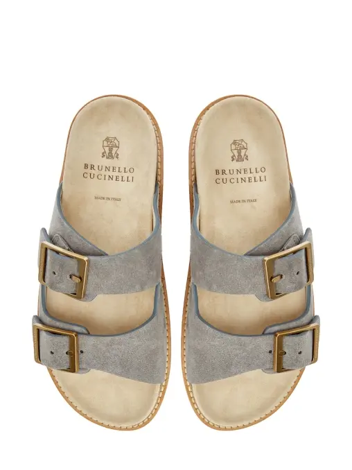 Шлепанцы замшевые BRUNELLO CUCINELLI