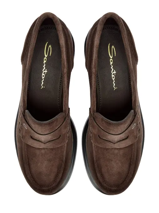Лоферы замшевые SANTONI