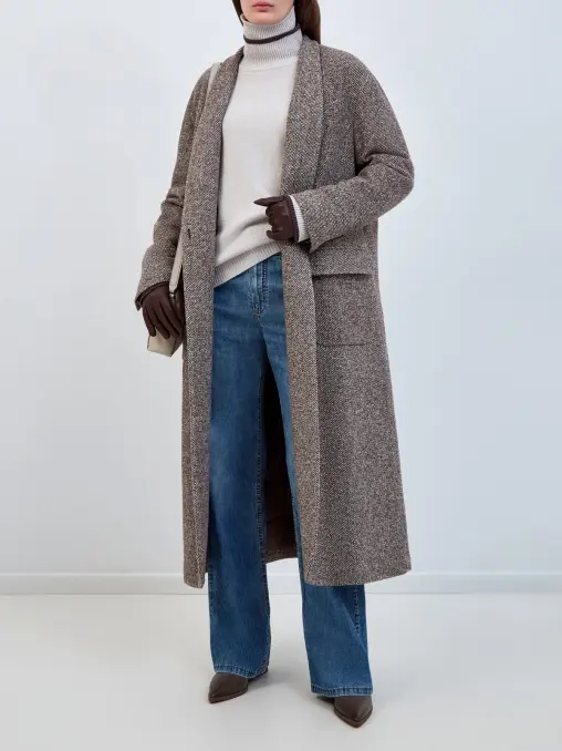 Пальто из шерсти BRUNELLO CUCINELLI
