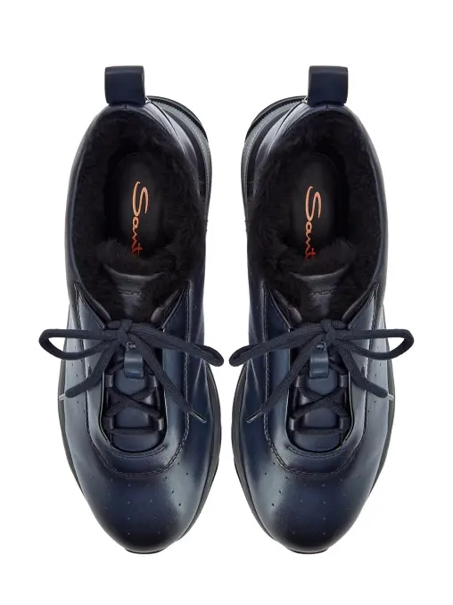 Кроссовки кожаные SANTONI