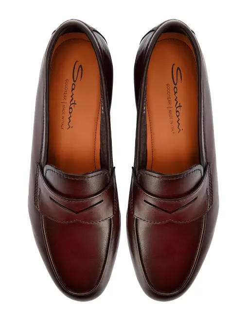 Лоферы кожаные SANTONI