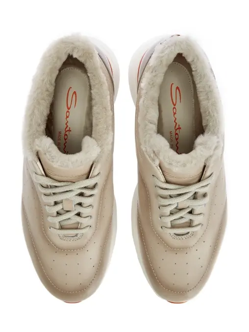 Кроссовки кожаные SANTONI