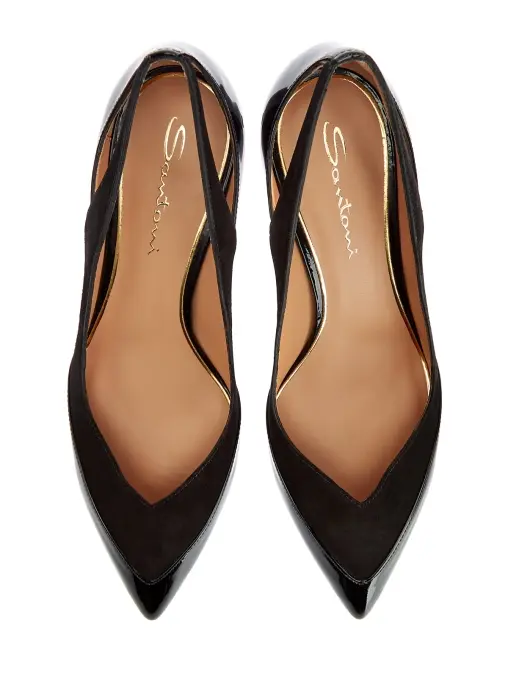 Туфли из кожи и замши SANTONI