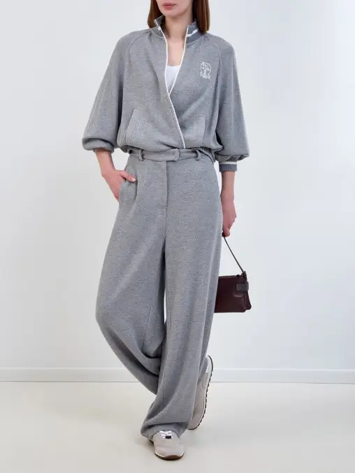 Брюки из вискозы и хлопка BRUNELLO CUCINELLI