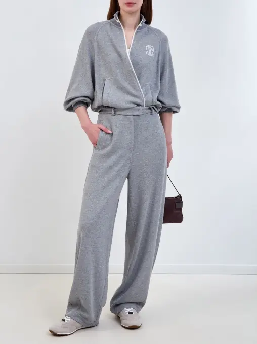 Олимпийка из вискозы и хлопка BRUNELLO CUCINELLI