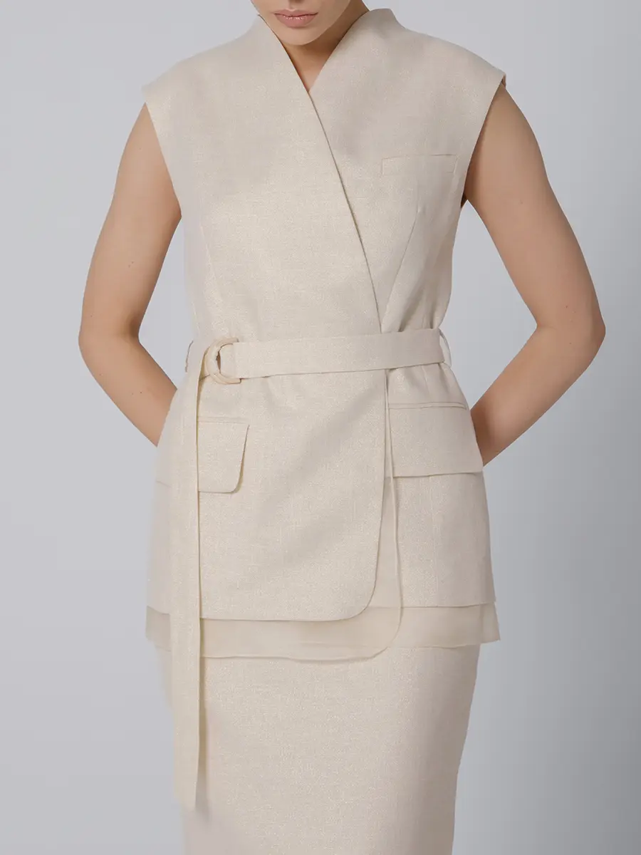 Жилет льняной