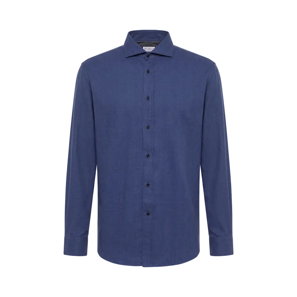 Рубашка Regular Fit из хлопка и лиоцелла