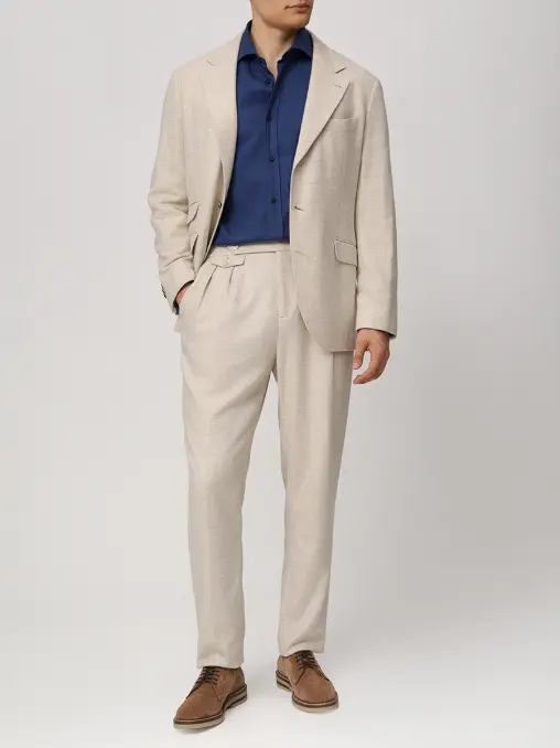 Рубашка Regular Fit из хлопка и лиоцелла BRUNELLO CUCINELLI