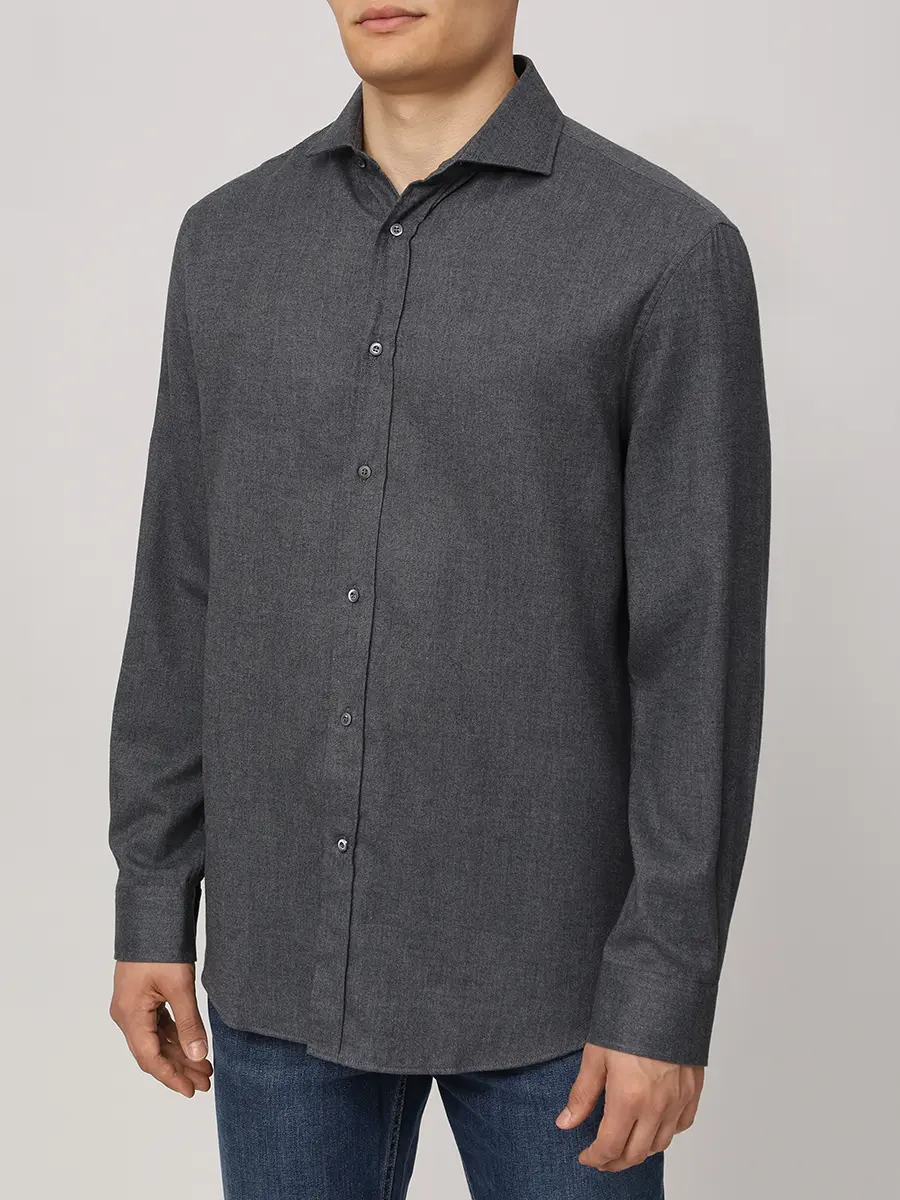 Рубашка Regular Fit из хлопка и лиоцелла