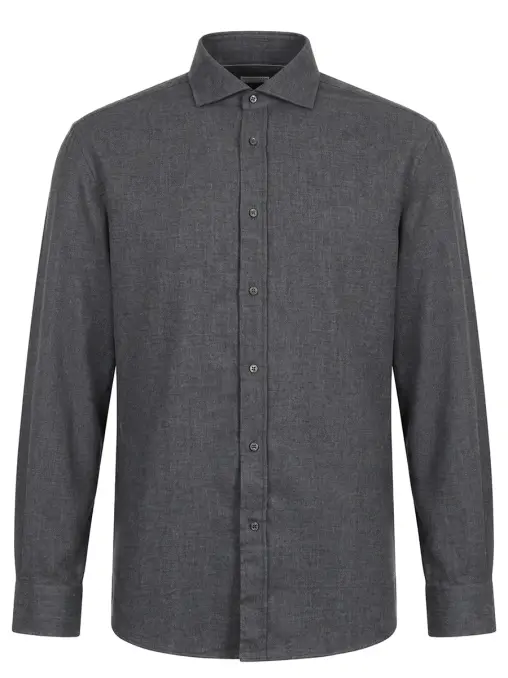 Рубашка Regular Fit из хлопка и лиоцелла BRUNELLO CUCINELLI