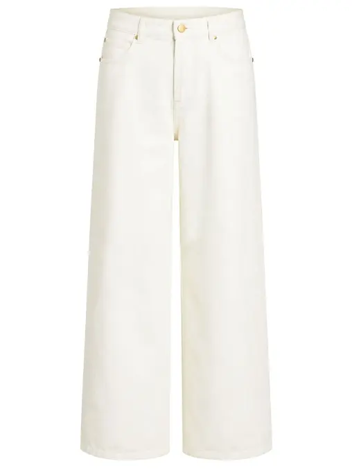 Джинсы из хлопка и льна S MAX MARA