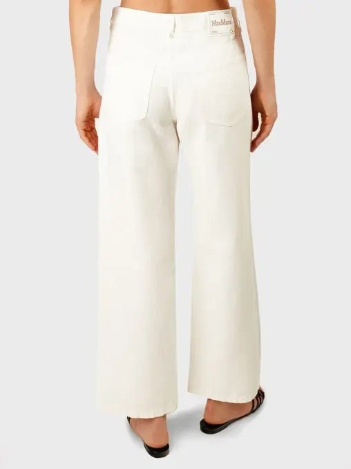 Джинсы из хлопка и льна S MAX MARA