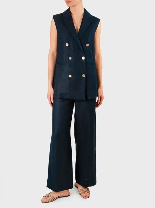 Жилет льняной S MAX MARA