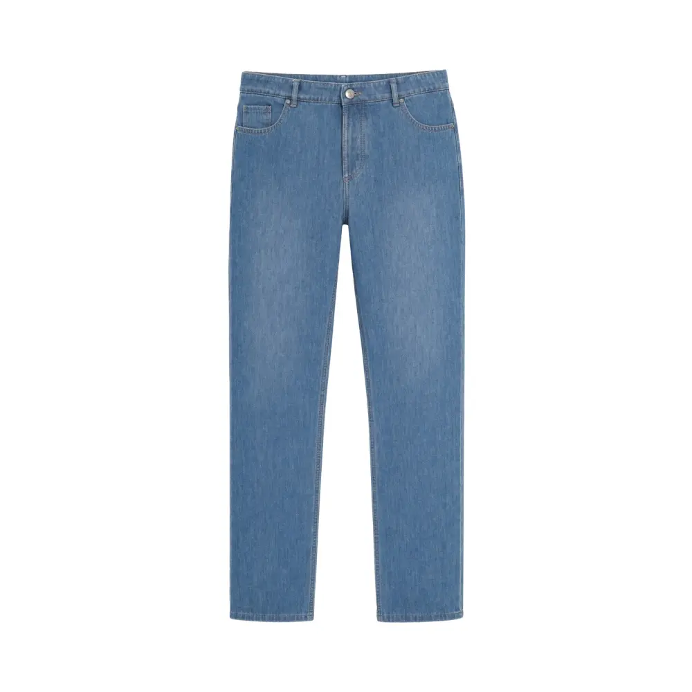 Джинсы Regular Fit их хлопка и льна