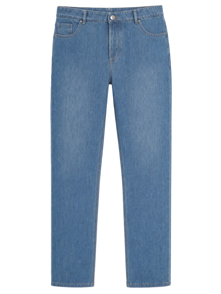 Джинсы Regular Fit их хлопка и льна