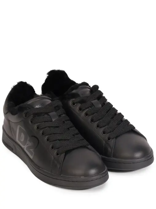 Кеды кожаные на меху DSQUARED2