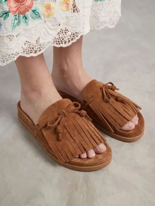 Шлепанцы замшевые ANCIENT GREEK SANDALS