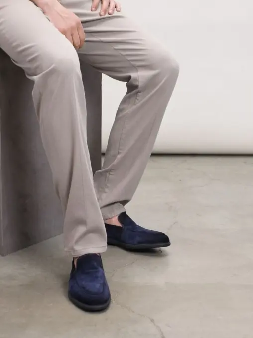 Лоферы замшевые SANTONI