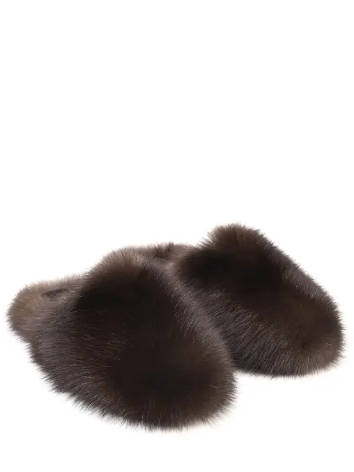 Мюли из меха соболя BLACK SABLE