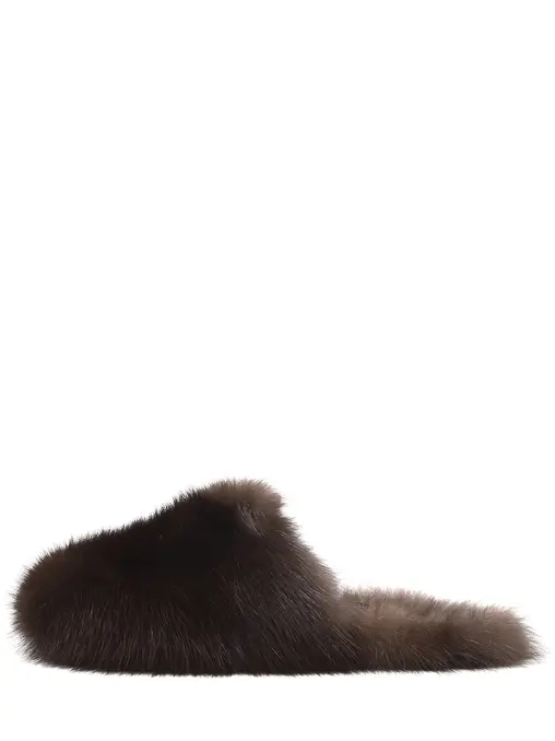 Мюли из меха соболя BLACK SABLE