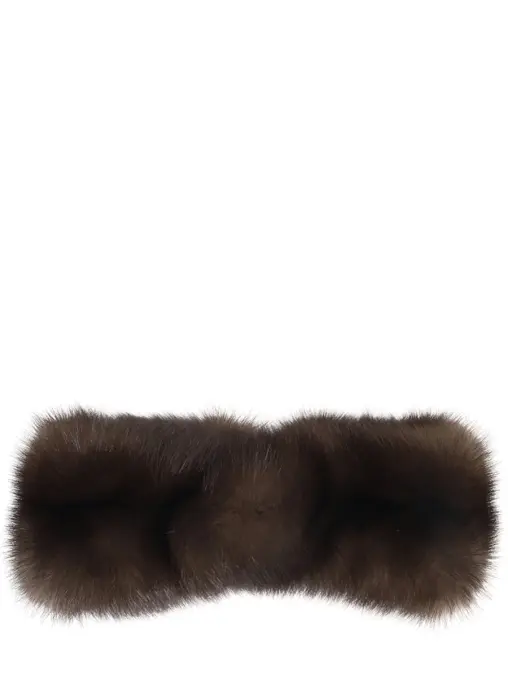 Повязка на голову из меха соболя BLACK SABLE