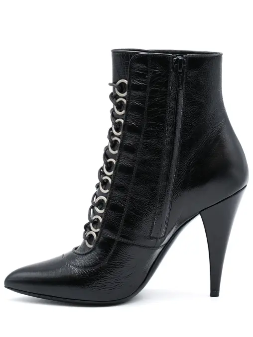 Ботильоны кожаные SAINT LAURENT
