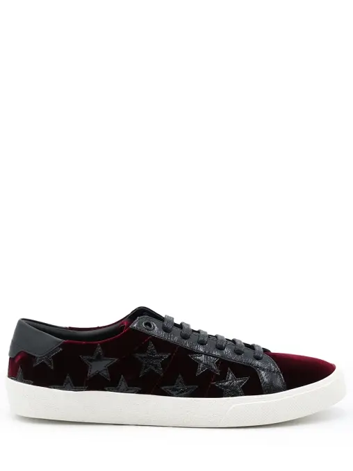 Кеды бархатные SAINT LAURENT