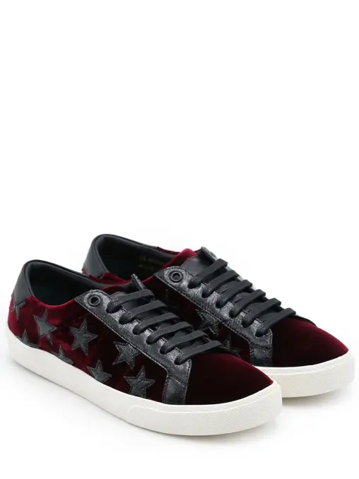 Кеды бархатные SAINT LAURENT