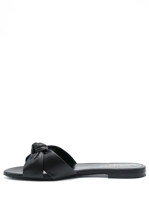 Шлепанцы кожаные SAINT LAURENT