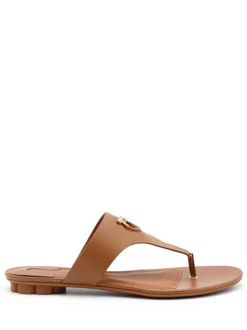 Шлепанцы кожаные S.FERRAGAMO