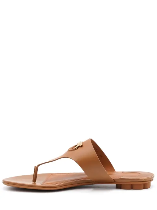 Шлепанцы кожаные S.FERRAGAMO