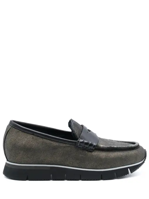 Лоферы замшевые на меху SANTONI