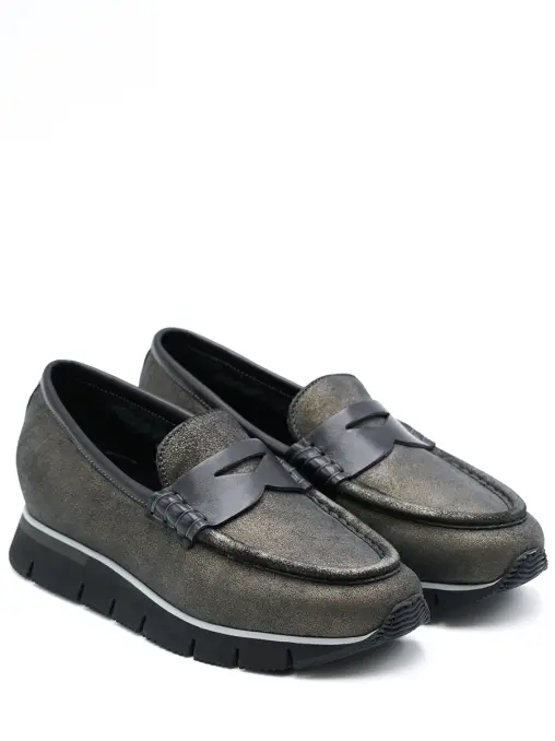 Лоферы замшевые на меху SANTONI