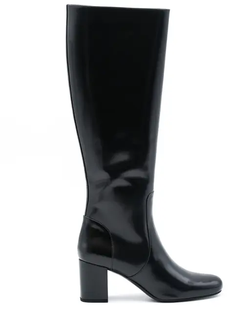 Сапоги кожаные SAINT LAURENT