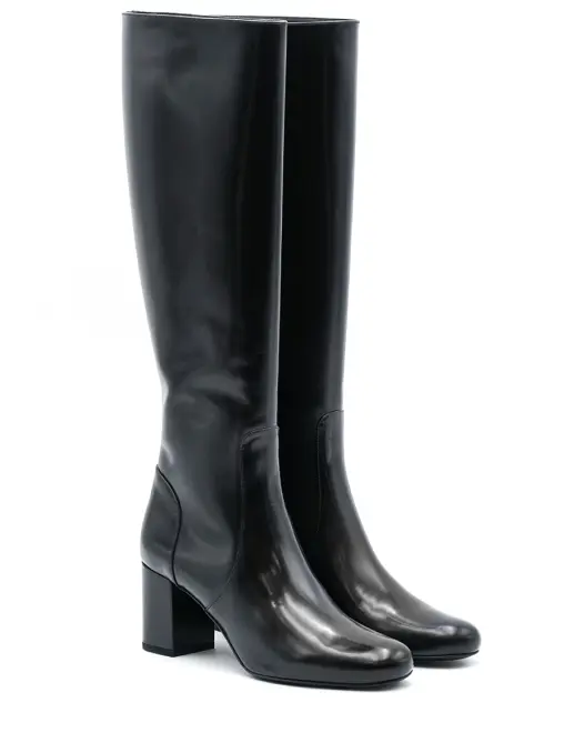 Сапоги кожаные SAINT LAURENT