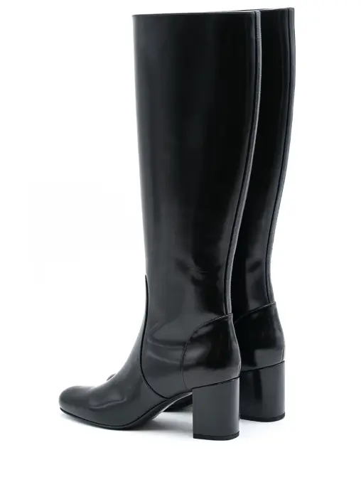 Сапоги кожаные SAINT LAURENT